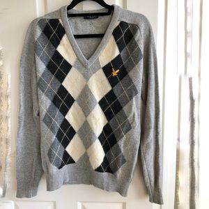 Argyle sweater heather gray